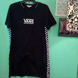 Vans Black Checkerboard Midi Dress
